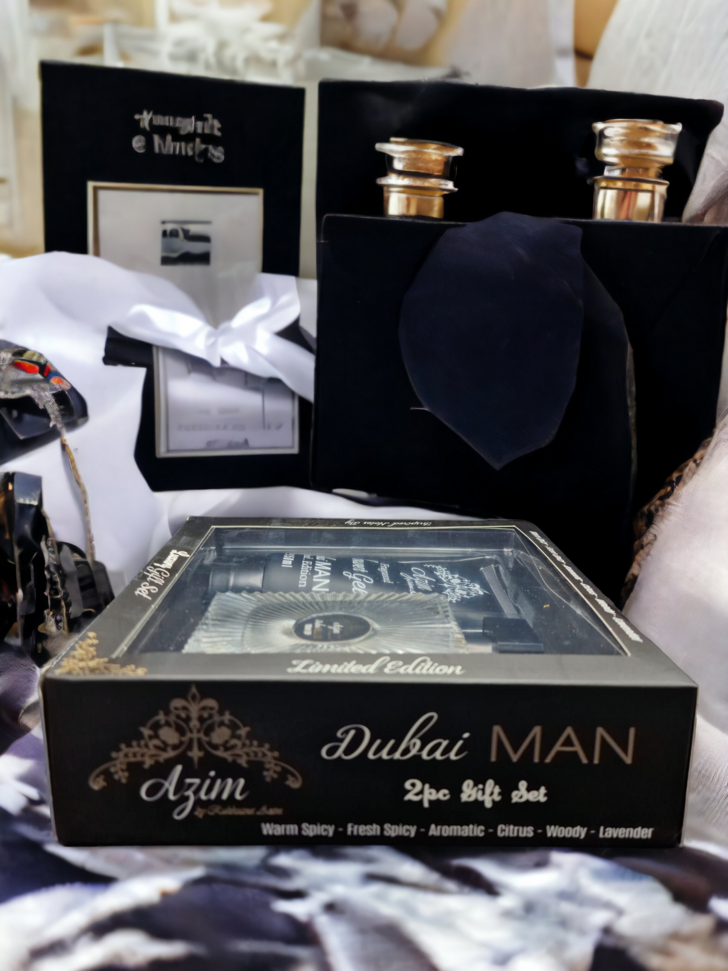 Azim Fragrance House DUBAI MAN 2pc Gift Set Shaikh No.77 100ml EDP & 150ml DUBAI MAN Shaikh No.77 Shower Gel Mens